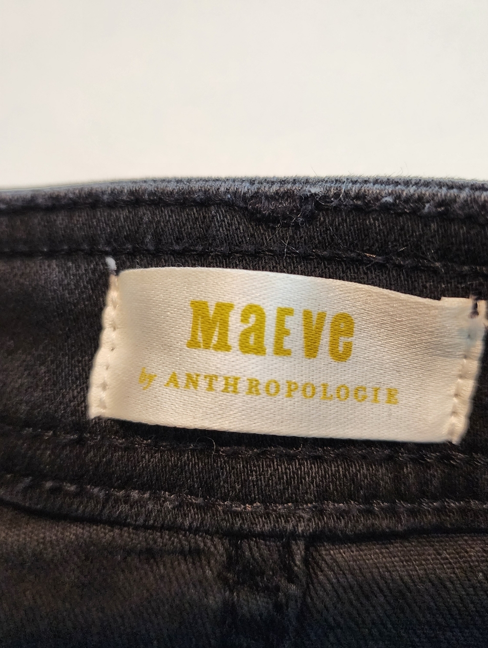 Maeve By Anthropologie, Black Wide-Leg Jeans, Size 27 - Picture 2 of 4